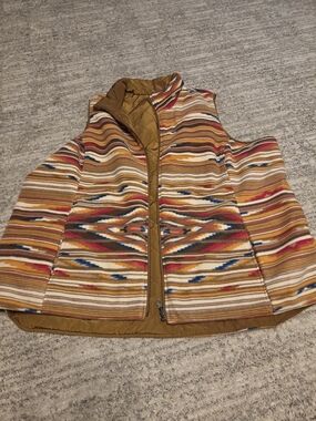 Ariat Mustard Multi Southwestern Quilted Vest